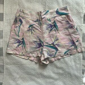 Forever 21 Pastel Floral High Waist Shorts